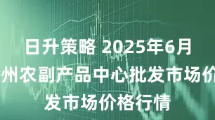 日升策略 2025年6月24日徐州农副产品中心批发市场价格行情