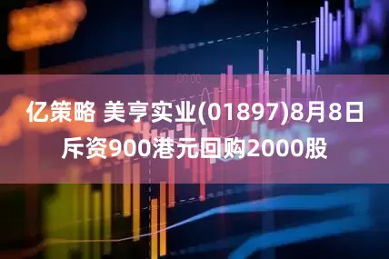 亿策略 美亨实业(01897)8月8日斥资900港元回购2000股