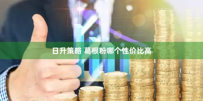 日升策略 葛根粉哪个性价比高